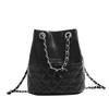 Xiaoxiang Fengshui Bucket Bag Women's Korean Style Ins Popular Diamond Chain Commuter Shoulder Bag Premium Texture Crossbody Bag