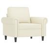 4 Piece Cream Velvet Sofa Set with Cushions
