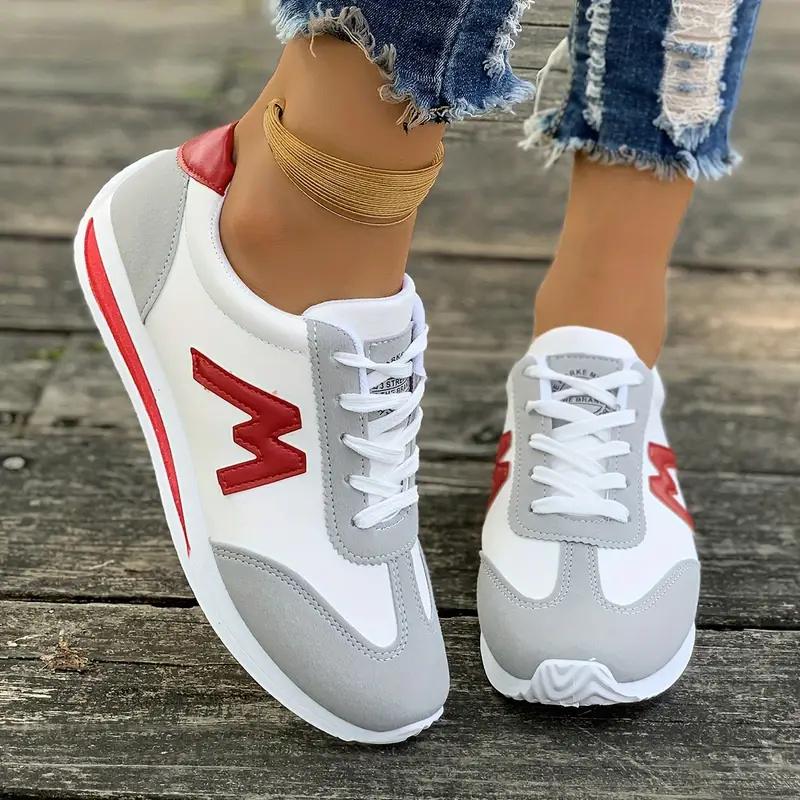 Neue Damen Rundkopf Tiefer Ausschnitt Leichte Freizeitschuhe Damen Trend Vielseitig Atmungsaktiv Kreuzschnürung Sneaker De Mujer