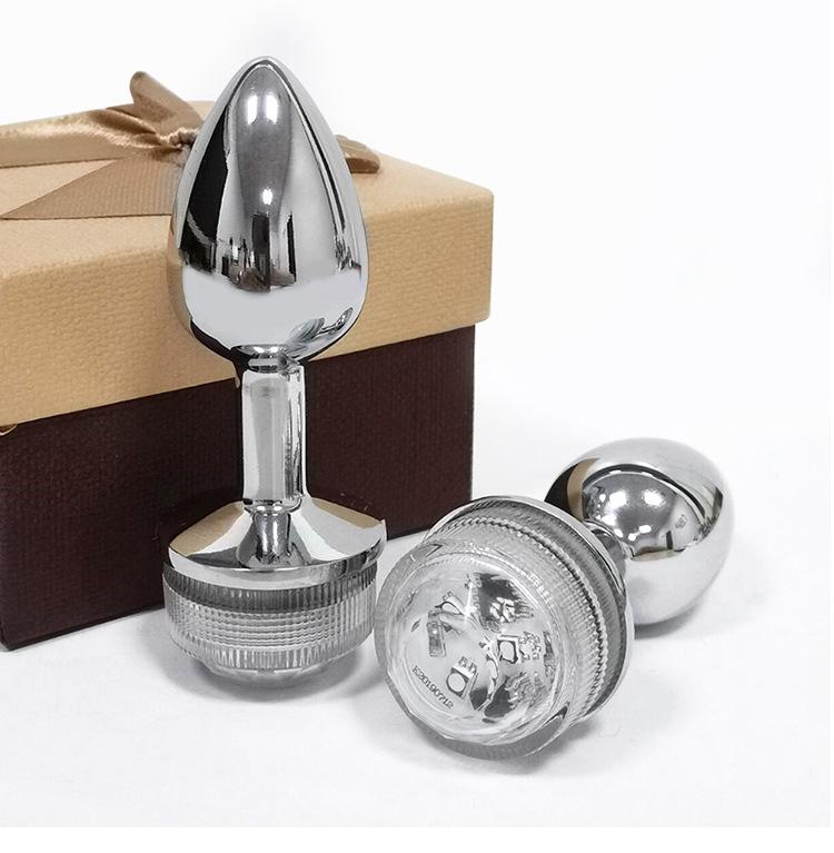 Metal Butt Plug with Fairy Lights - Anal Dilator & Flirting Toy