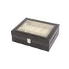 PU Leather Watch Storage Box Black Watch Box Durable Watch Organizer  Watch Display