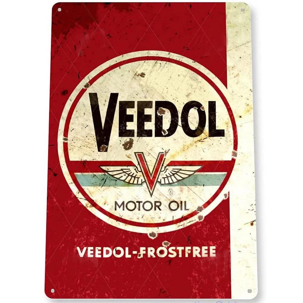 Vintage Metal Tin Signs Gulf Esso Agip Texaco Sinclair Mobile Man Cave Plate Motor Oil Garage Wall Stickers Gas Decor Plaque