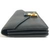 Louis Vuitton Long Wallet Bi-fold Flap Long Wallet Calf leather Black