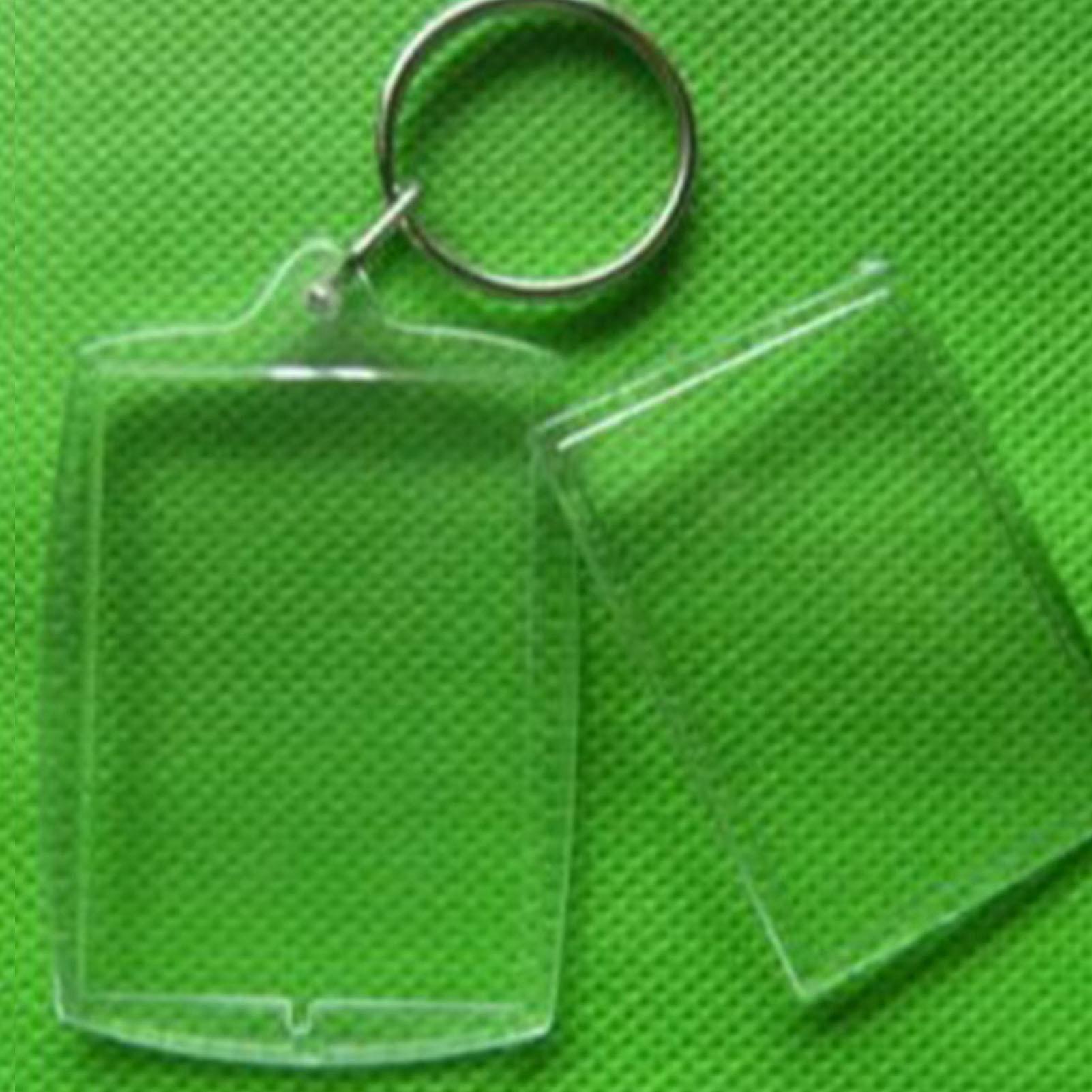 100 шт. Брелок для фоторамки Прямоугольный Прозрачный Акриловый Портативный Брелок для вставки фото для Офиса Бизнеса Школы