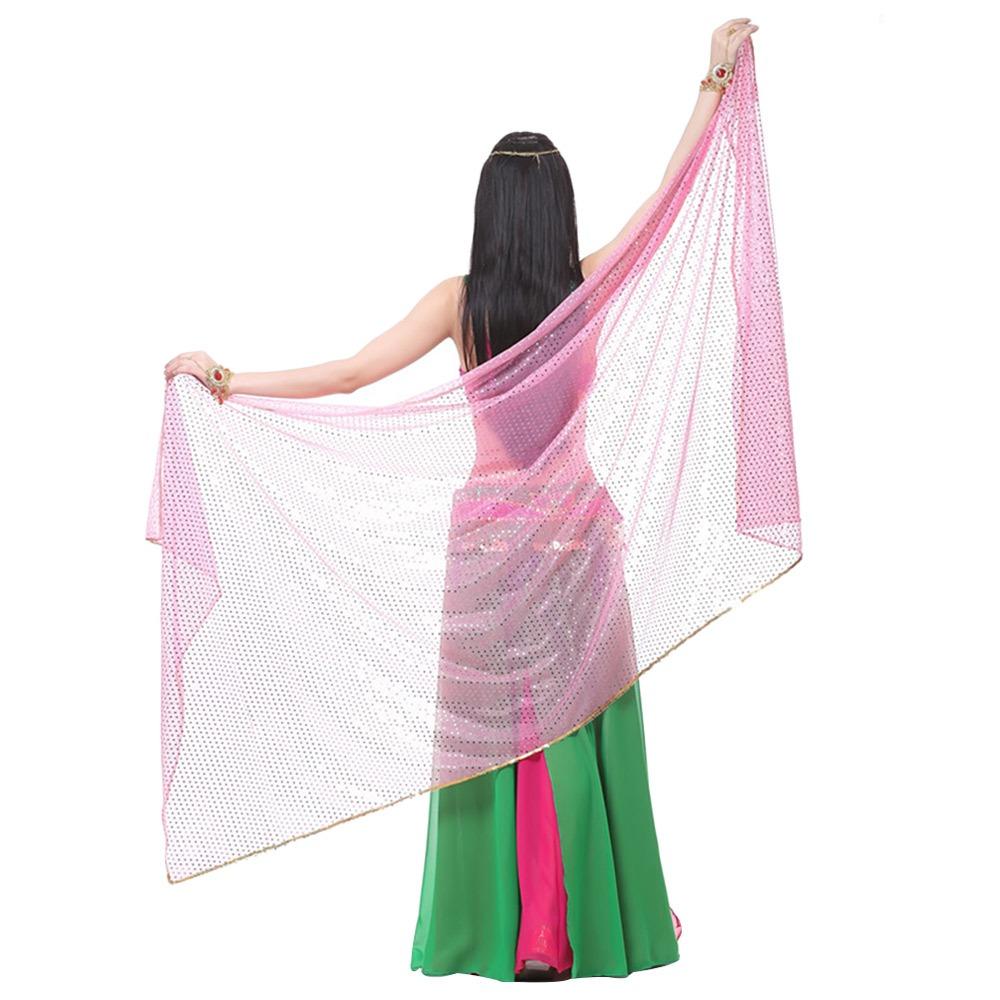 Sequins Latin Belly Dance Shawls Long Performance Shawl Fashion Dance Costumes Accessories  Dance