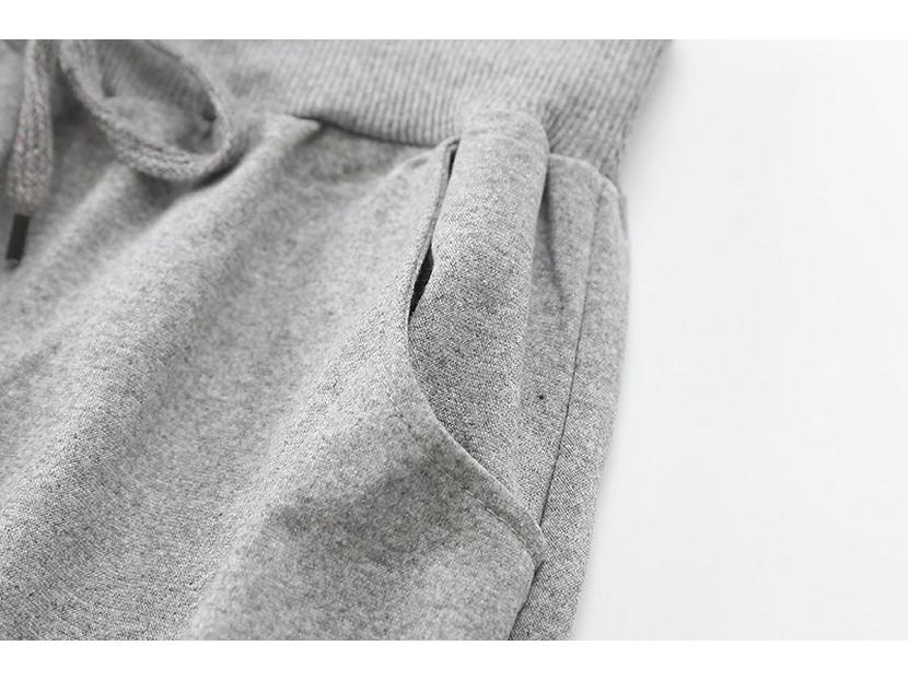 New Women's Slim Straight Casual Sweatpants - Spring & Autumn Style, Loose Fit, Cotton, Solid Color, Trendy Large Size