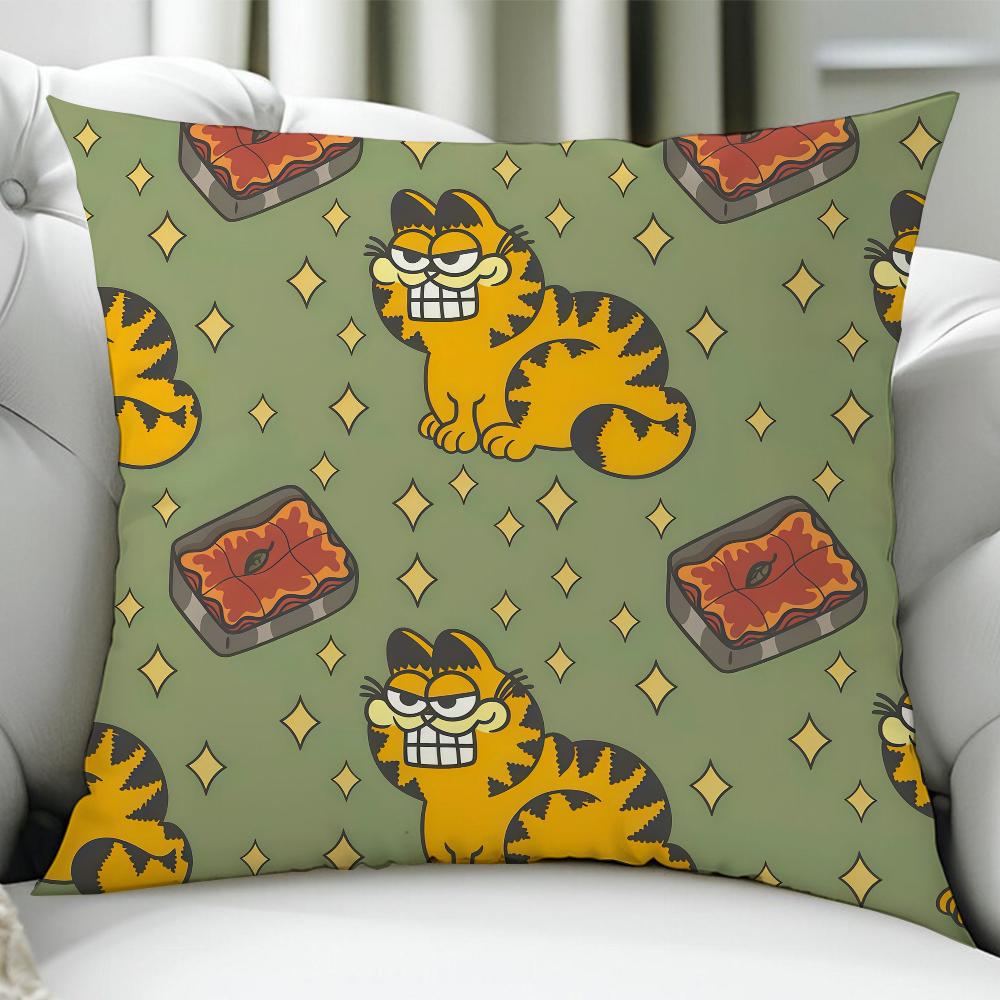 GGarfieldES AAnimation cushion cover Birthday Anniversary Gifts Double Sided Printed Zipper Cushion Cover Soft Skin Bedding