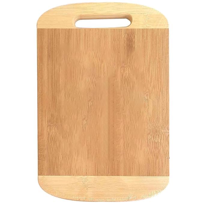 RSINC Bamboo Chopping Board/Vegetable Cutting Board for Kitchen Handle (30 X 20 X 2 CMs, Brown, Large) Bamboo Chopping Board
