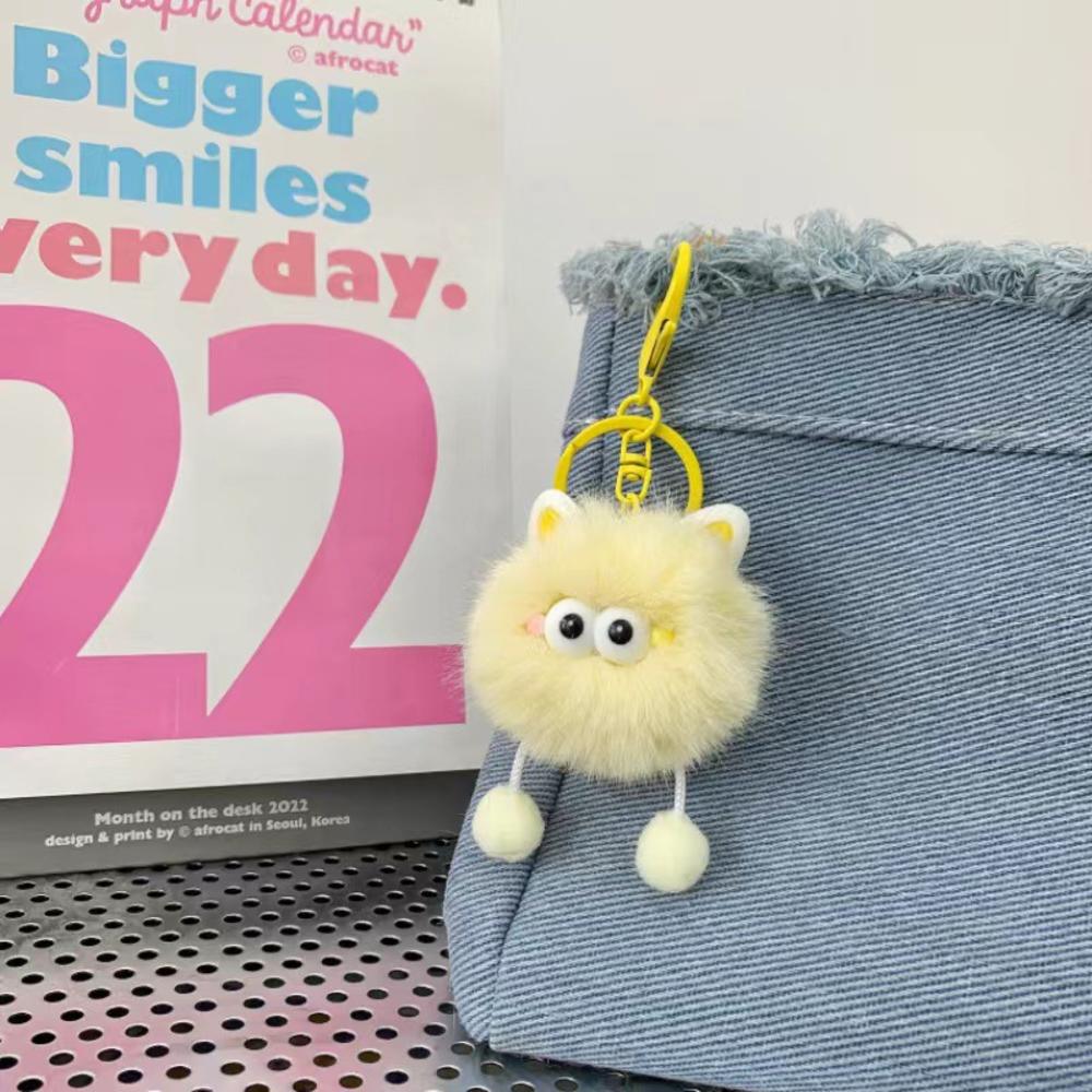 Multicolor Sheep Keychain Ring Plush Alpaca Dolls Key Chain Charm Cute Ring On Bag Car Key Pendant Women Jewelry Accessories