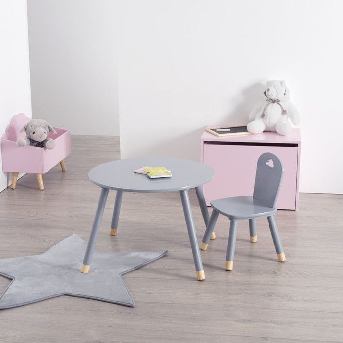 Table "Douceur" pour enfant Atmosphera - Gris