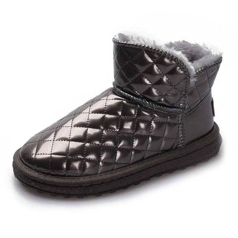 Fashion Fur One Snow Boots Women  Waterproof Warm Cotton Shoes Winter Women's Shoes Plus Fleece Thickened Short Boots Women Shoes