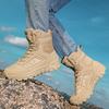 Men's Climbing Shoes Tactical Boots Waterproof Military High Quality Motorcycle Hunting Hiking Shoes Breathable Boots