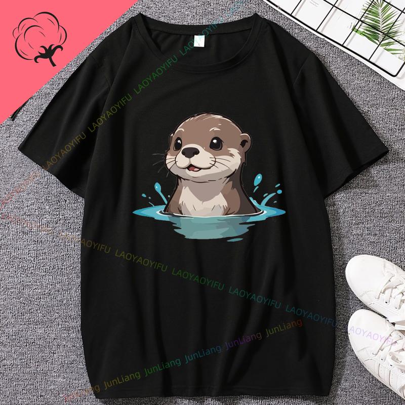 Funny Otter Rust Anotter Day for Otter Lover Funky Womens Top Y2k Clothes Women Clothing Tshirts Goth Harajuku Fashion Tops