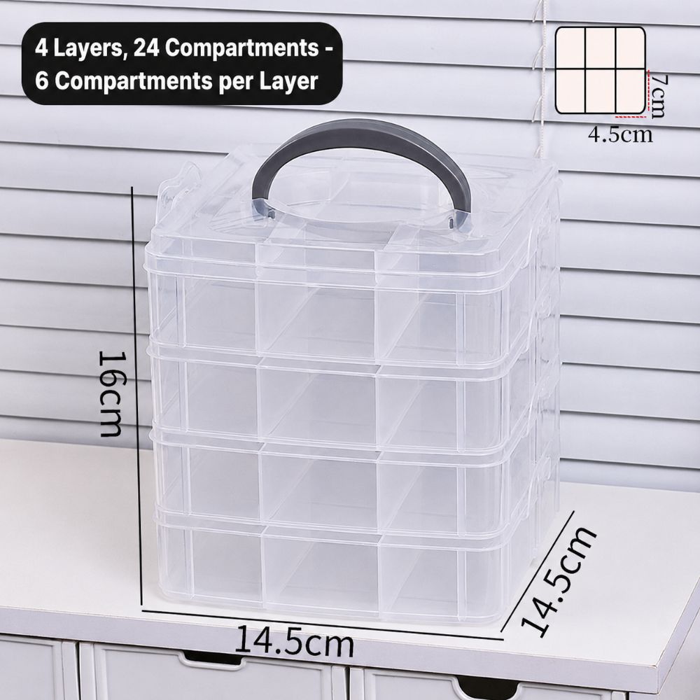 Large Capacity Toy Car Display Shelf Transparent Design Necklace Organizer Case  Bead Organizer