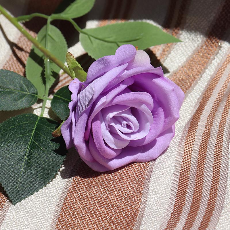 10pcs Simulation Flowers Velvet Pearl Roses Chinese Valentine's Day Gift Fake Flower Artificial Red Rose Wedding Decoration