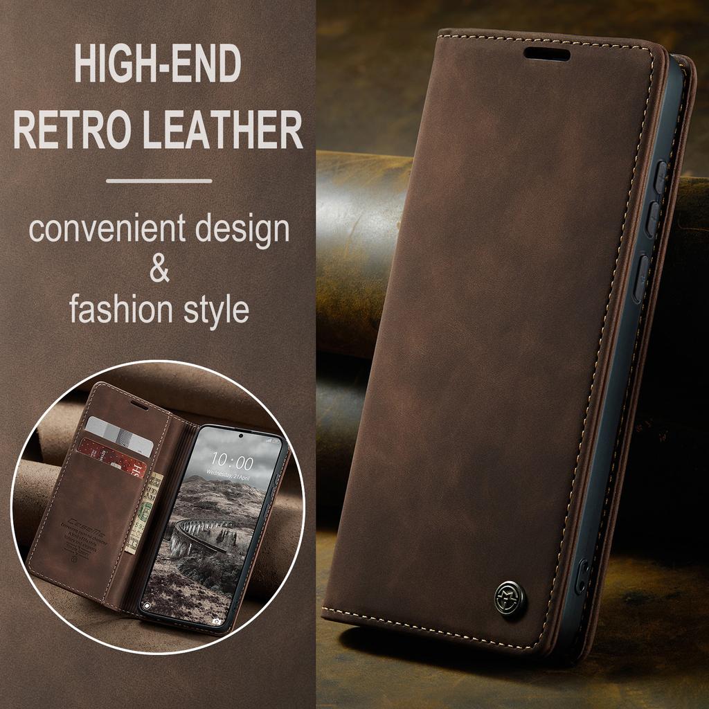 CaseMe Luxus Retro Magnetischer Flip PU Leder Handyhülle für Xiaomi 17 17Ultra Brieftaschenabdeckung Handy Hülle Für Xiaomi 17 Ultra