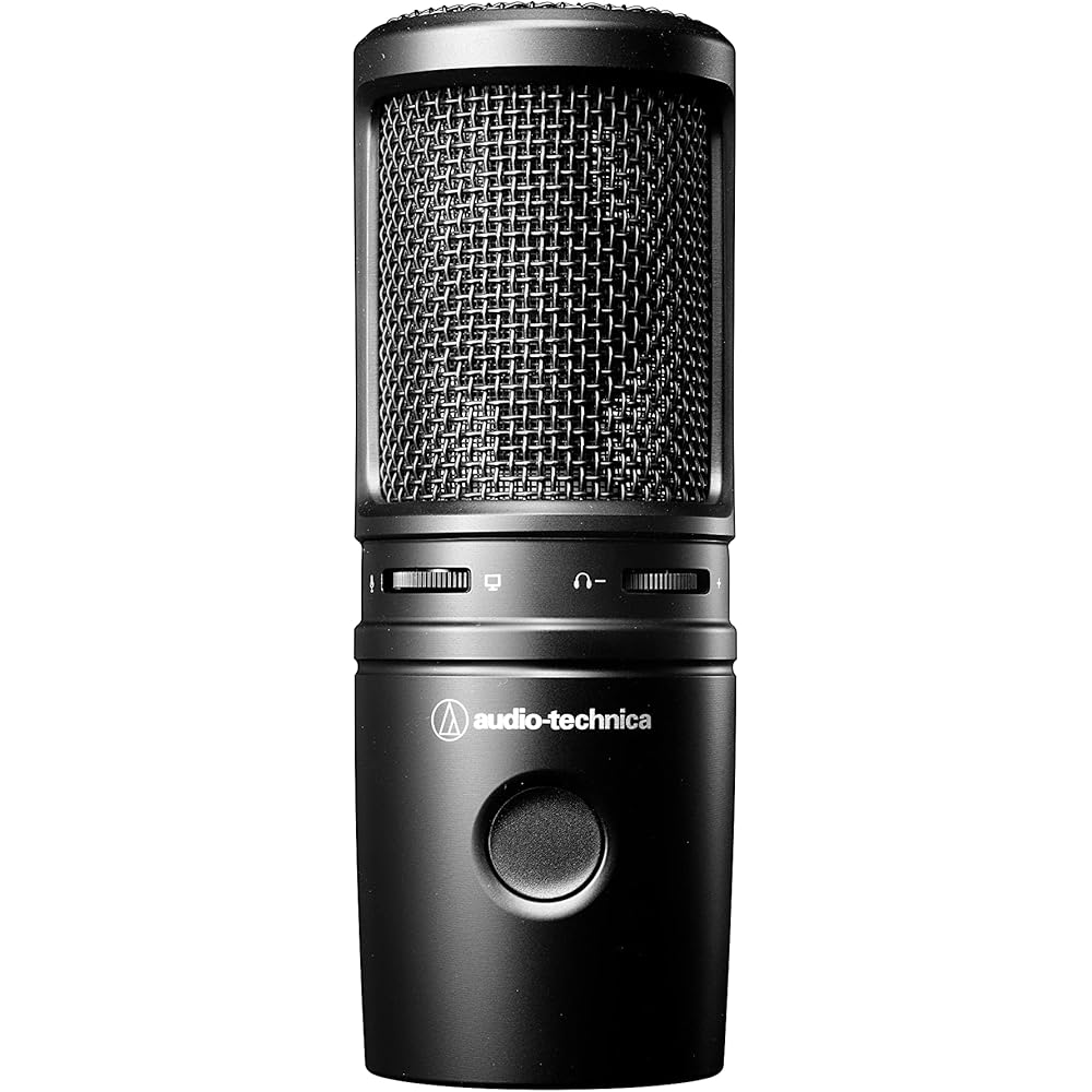 Audio-Technica AT2020USB-X Condenser Microphone with Mute Button Volume Control USB Type-C for Gaming Streaming Content Creation
