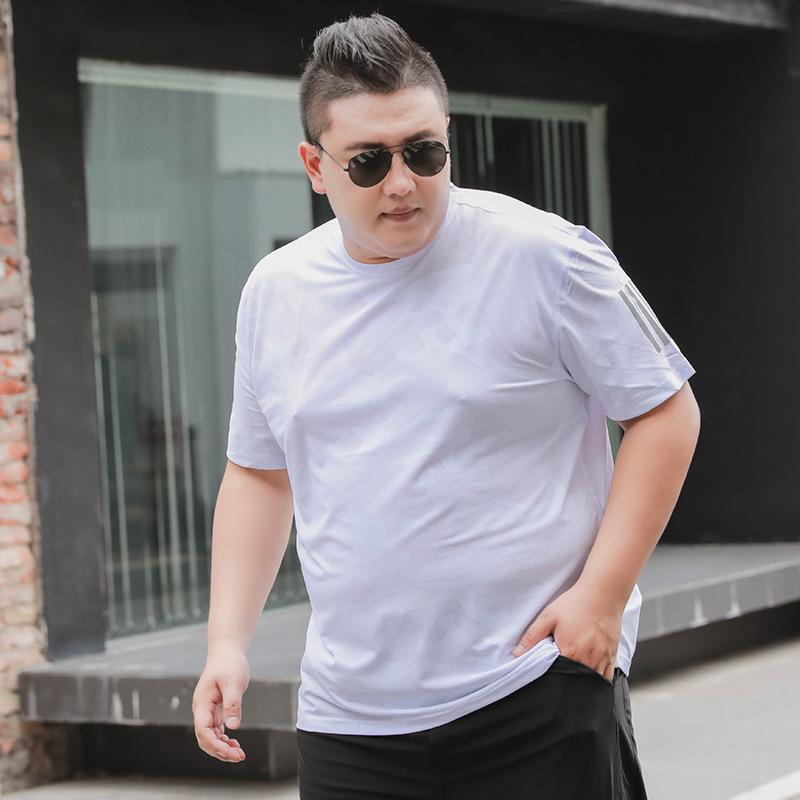 T-shirt a maniche corte da uomo T-shirt dimagrante da fitness ad asciugatura rapida sottile ghiaccio traspirante da corsa corta