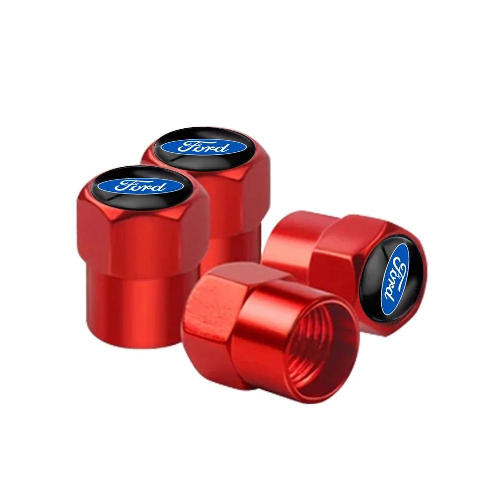 

Car Sticker 2026 For Ford 4PCS Metal Wheel Tire Valve Caps Stem Case For Ford Fiesta EcoSport ESCORT focus 1 focus 3 focus 2 Car