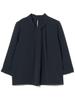 B:MING LIFE STORE by BEAMS Women's Georgette Bowtie Blouse (S-L) Navy Medium