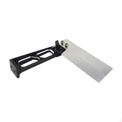 RC Boat Rudder CNC Aluminum Alloy Sturdy Low Resistance 2mm Thickness for Speed Race