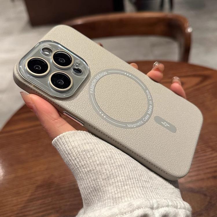 The New Lychee Peel Pattern Is Suitable for IPhone15 Phone Cases  IPhone 16promax Magnetic Suction and Full Coverage Protective Cases