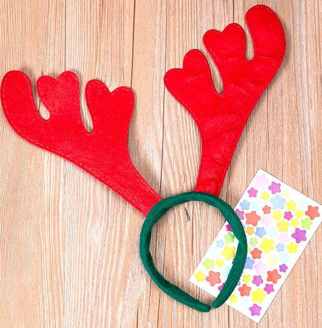 New 1 Pcs Red Christmas Headband For Kids Christmas Deer Party Xmas Hair Band Clasp Headwear New Festival Decoration Gift