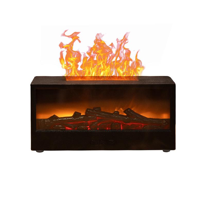 3D Aroma Diffuser & Fireplace Humidifier with Remote Control - Seven-Color LED Display