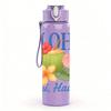 1PC Aloha Hawaii Quote 750ml Color Plastic Sports Water Bottle Leakproof Flip Straw Lid Suitable for Sports Office Home Use