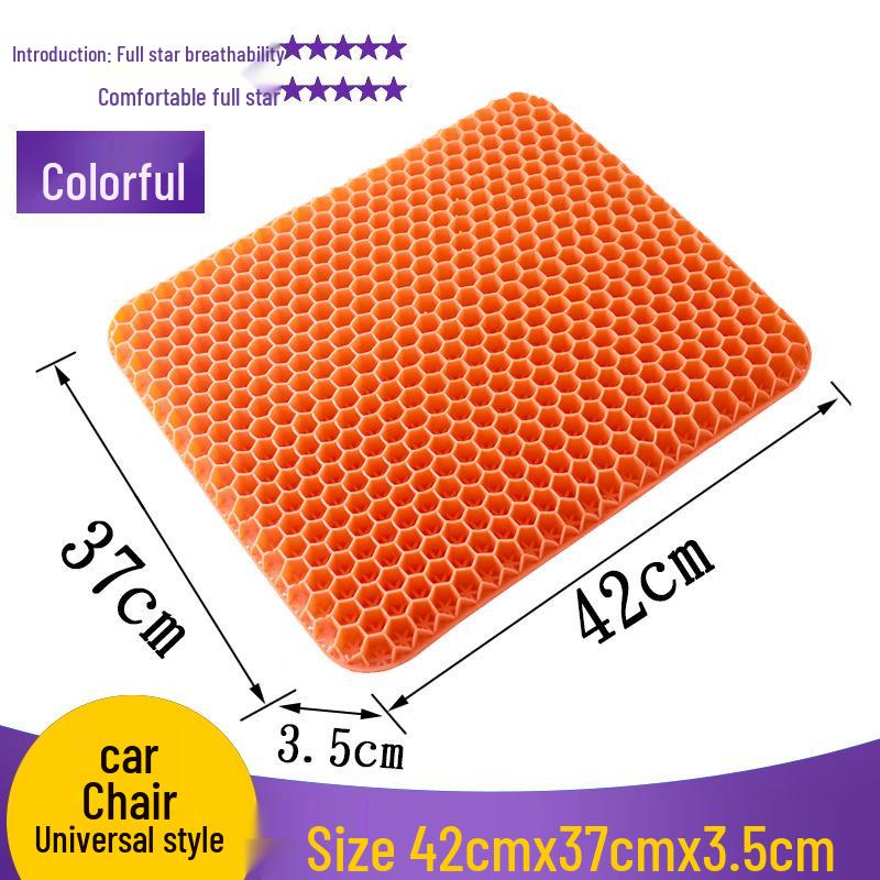 Honeycomb TPE Gel Seat Cushion: Ideal for Cars, Chairs, Sofas, and Students
