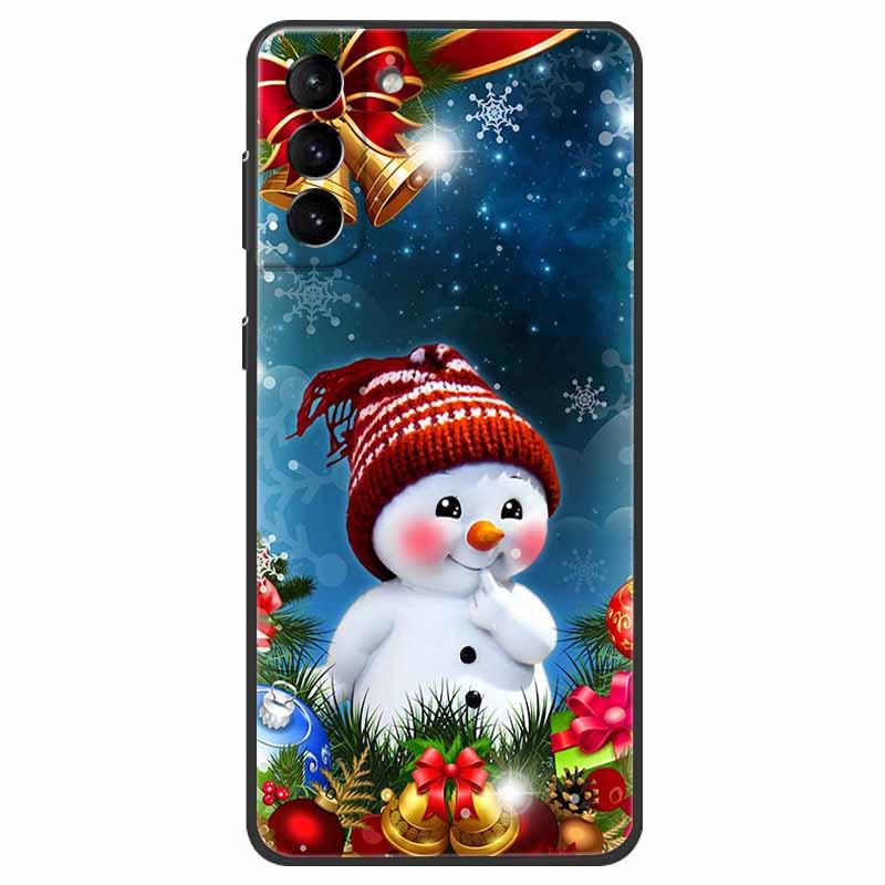 Christmas Case For Samsung S21 Plus Case S21 FE Silicone Soft TPU Cover for Samsung Galaxy S21 / S21 Ultra FE + 5G Case New Year