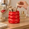 Modern Matte Finish Home Decor Christmas Tree Resin Ornament Multi-purpose Vase Pen Holder Makeup Functional for Shelves Brush Storage Container