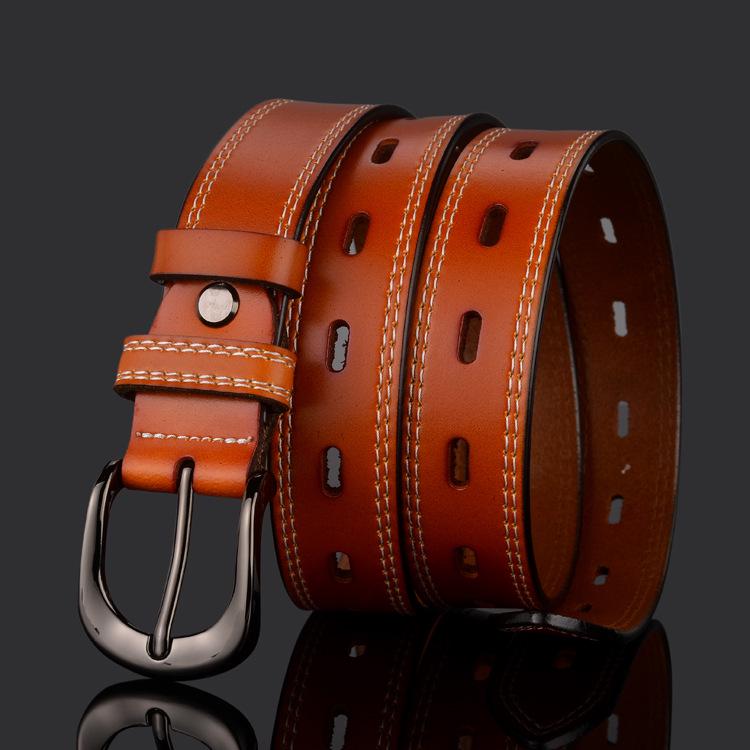 Korean Style Women's Genuine Leather Pin Buckle Belt - Versatile Casual Belt for Jeans and Skirts