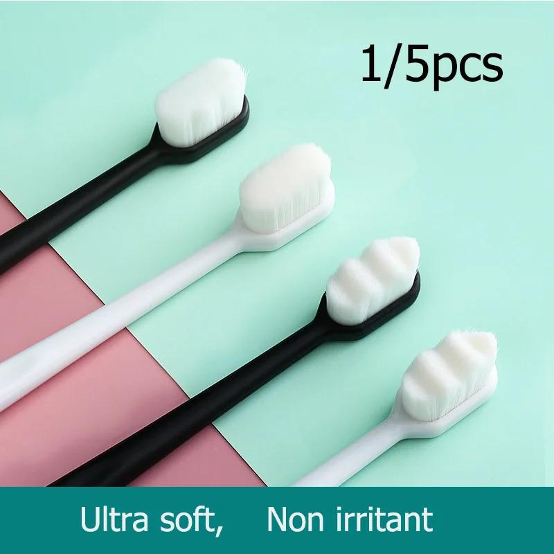 2/4/8 pz Spazzolino da Denti Spazzolino Ultra-fine Morbido Antibatterico Protegge la Salute delle Gengive Portatile da Viaggio Spazzolino da Denti Strumenti per l'Igiene Orale
