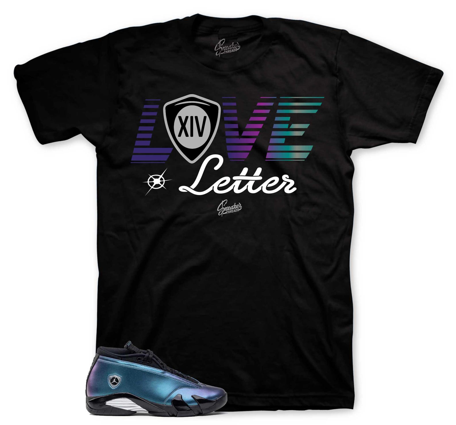Shirts To Match Retro 14 Love Letter AJ14 - Letter Sneaker Tee XL