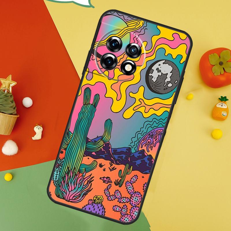 Indie Hippie Art Case For OnePlus 9 10 Pro 11 12 13 15 13T 13R 12R 10T 8T Nord 5 CE 2 3 4 Lite N20 N30 Cover