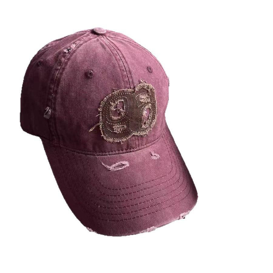 Fashion Hat Korean trendy brand ripped cap children American retro street deepening big head circumference showing face small baseball cap