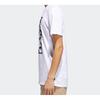 Adidas Originals Trefoil Stamp Tee with Square Logo Print and Regular Shoulders Men Tops White CW2360