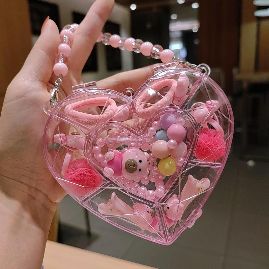 Children's Cute Cartoon Fruit Pendant Bracelet Set with Gift Box