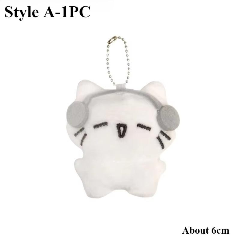 1-20PC Cute Black Cat Plush Toy Doll Small Pendant Cuddly Pillow Cushion Ins Black Cat Plush Toy Doll for Boy Girl Brithday Gift