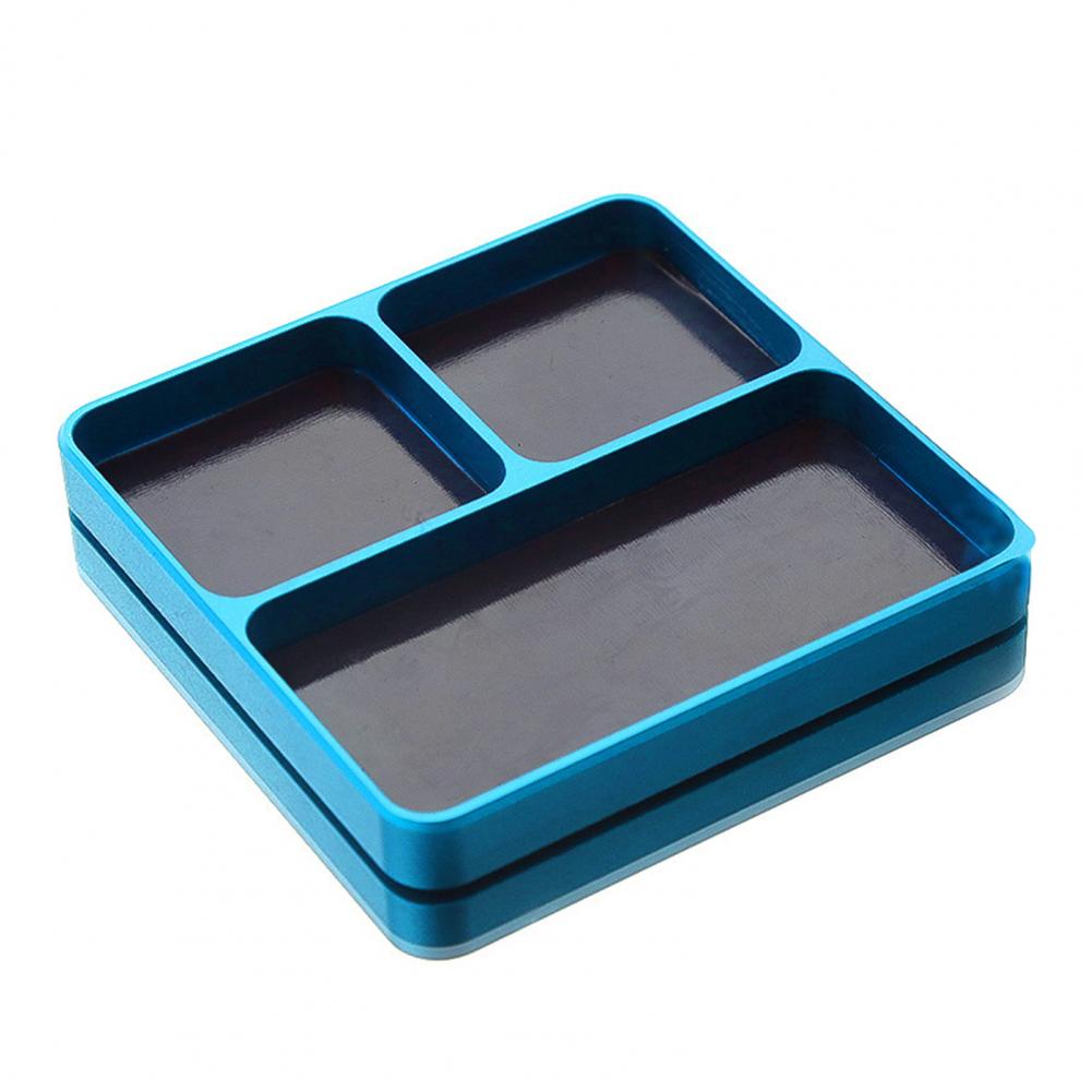 Screw Disc Organizer Screw Sorting Tray Magnetic Parts Tray Organizer for Electronic Repair Screws 3 Compartments Holder небесно-голубой