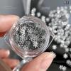 Snowflakes Winter Nail Sequins Sparkling Christmas Flakes Spangles Nail Art Decoration Sticker Tips Nail Charm Manicure Salon