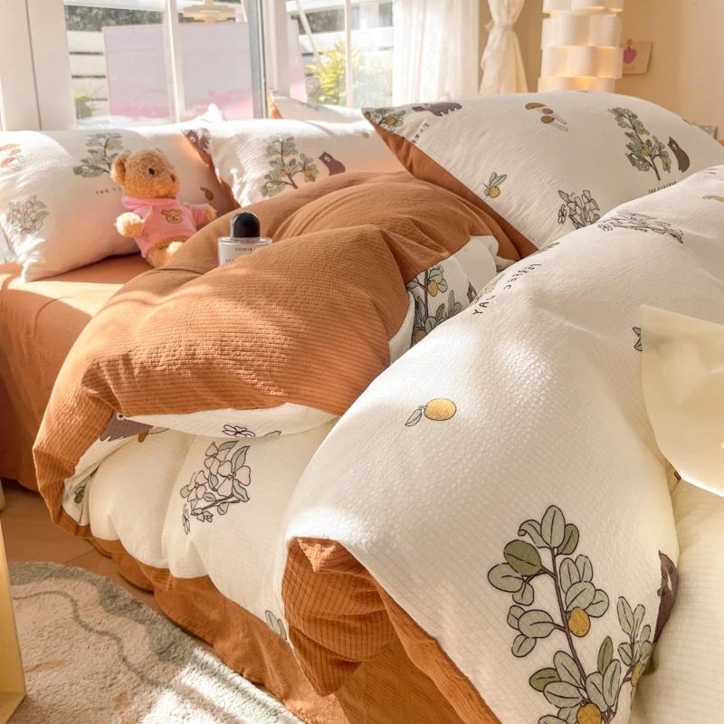 Povlečení Capybara Queen Size 4ks pro milovníky Kapybary Kluci Dívky Dárky Kreslený povlak na přikrývku Oboustranný povlak na přikrývku na kávu