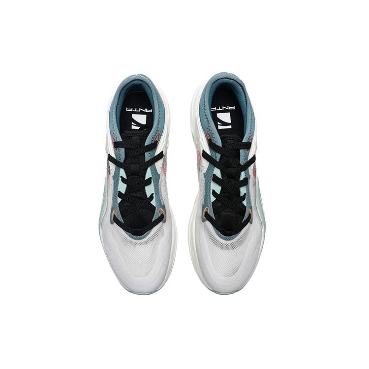 New Anta Life Collection Cushioning Anti Slip And Wear Resistant Low Top Sports Casual Shoes Men's Cyan White 112228081-5