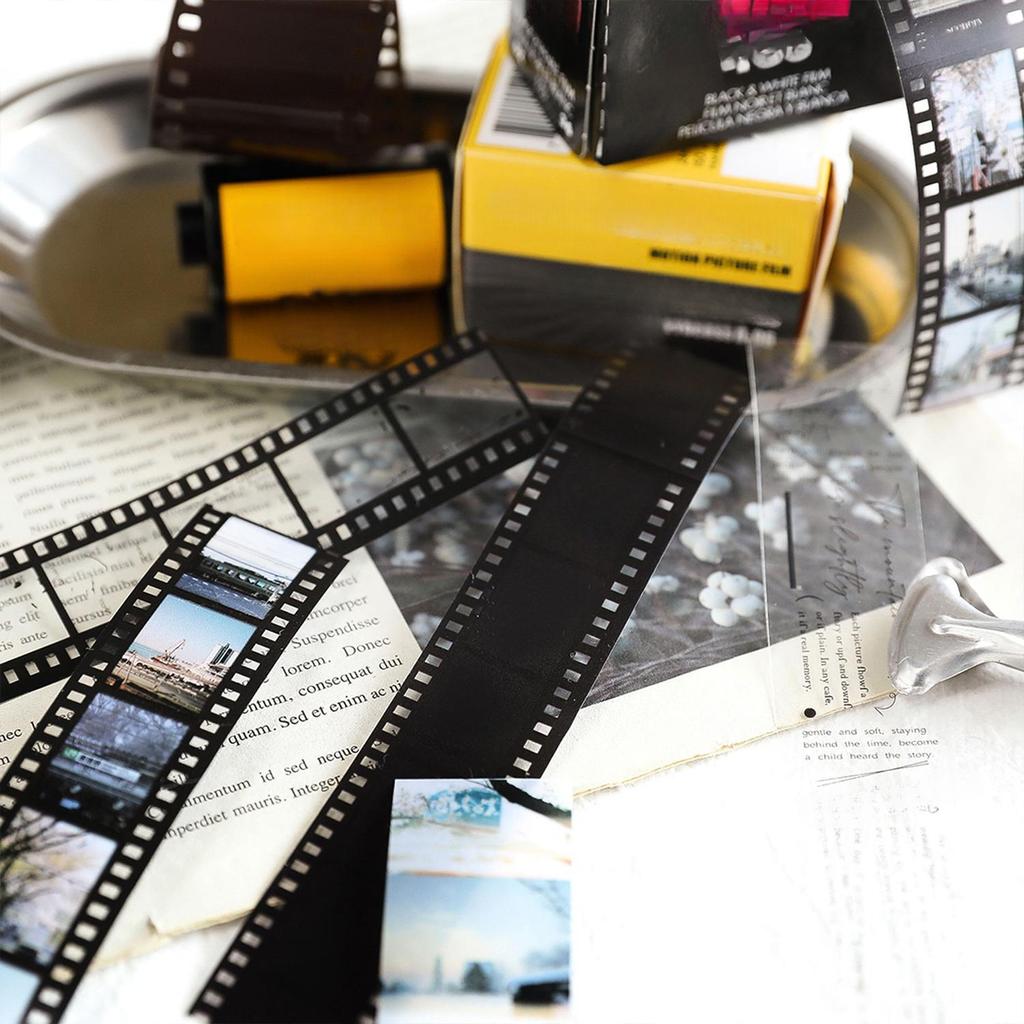 25mm * 2m Vintage Film PET Bänder DIY Scrapbooking Collage Schreibwaren Dekor Journalling Materialien Klebeetiketten Bänder