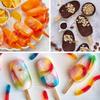 Ice Lolly Moulds 2Pcs, 4 Cavities Oval Lollipop Moulds, Silicone Ice Popsicle Mould for DIY Ice Cream with  20 Lollipop Sticks