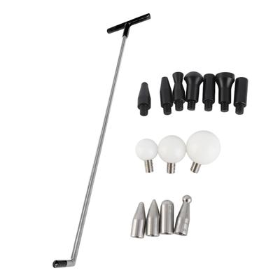 Dent Removal Rod Crowbars Car Body Paintless Dent Repairs Tool Kit with Multiple Replacement Heads for Dents Hail