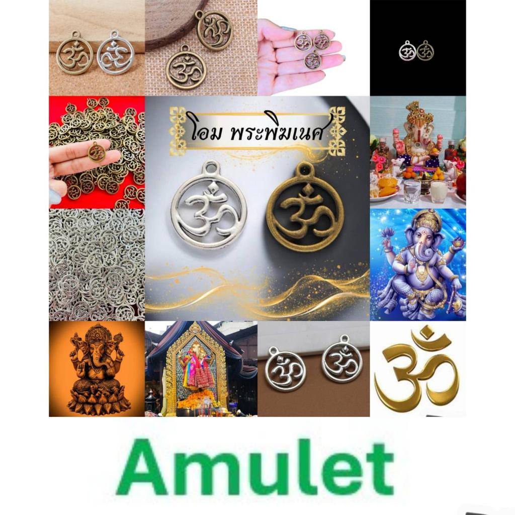 Om Hinduism Ganesha Elephant Head God Pendant Necklace Charm Wristband Success Wealthy Amulet Talismans Vintage Gifts Protect Health Lucky Rich