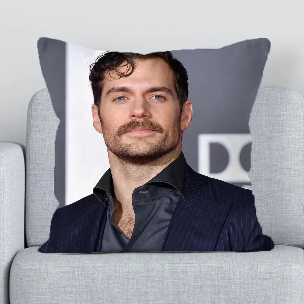 H-Henry Cavill Copricuscino 45X45 Copricuscini Cuscini per Divano Federa Decorativa Per Soggiorno Federe 50X50 Cuscino
