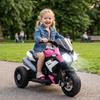 Kids Electric Motorcycle, 6V Ride on Motorcycle with 3 Wheels, LED Headlight, Music, Horn for Boys Girls 3-5 Years, Pink